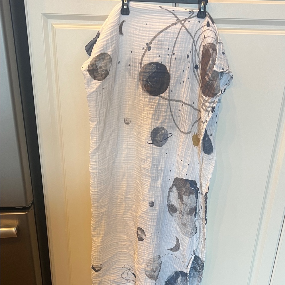 Little Unicorn Baby Blanket Gauze Abstract Planet Print